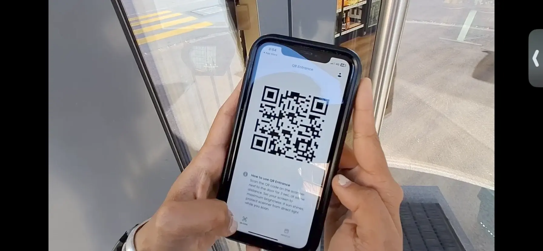 Die ByteKey-App zeigt einen QR-Code zum Scannen an